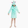 Peignoir de bain licorne turquoise pour fille