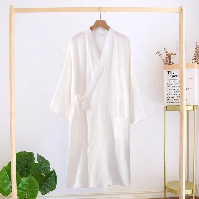 Peignoir kimono blanc pour femme