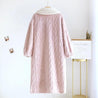 Robe de chambre de couleur rose en polaire style original pour femme